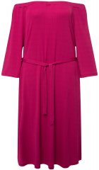 Ulla Popken 827740 Vestido de jersey con manga 3/4 Rosa