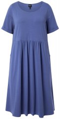 Ulla Popken 827920 Vestido de jersey de manga corta Azul