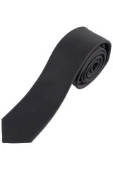 JP1880 828309 Corbata de seda extralarga Negro