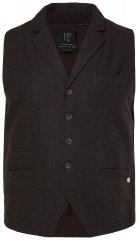 JP1880 828736 Chaleco de tweed con espalda de punto Marrón oscuro