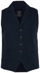 JP1880 828736 Chaleco de tweed con espalda de punto Azul marino