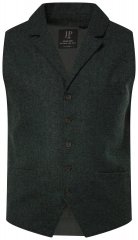 JP1880 828736 Chaleco de tweed con espalda de punto Verde botella