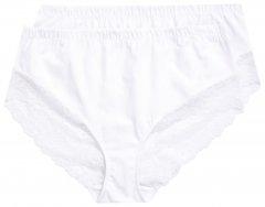 Ulla Popken 830094 Bragas con encaje pack de 2 Blanco