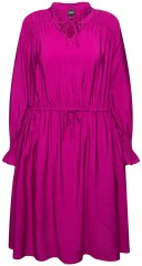 Ulla Popken 830615 Vestido de manga larga con volantes Lila