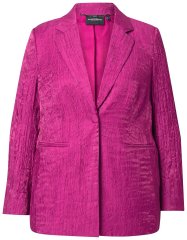 Ulla Popken 830767 Blazer de efecto arrugado Magenta