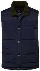 JP1880 831193 Chaleco con forro teddy Azul marino