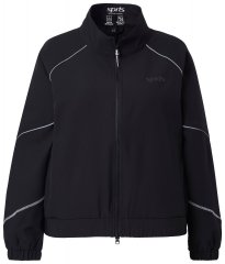 Ulla Popken 833237 Chaqueta deportiva con detalles reflectantes Negro