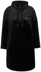 Ulla Popken 834550 Vestido de manga larga con capucha Negro