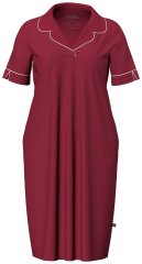Ulla Popken 835400 Camisón de manga corta con cuello camisero Lila
