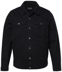 Men+ 446 Chaqueta vaquera con bolsillos en el pecho Negro
