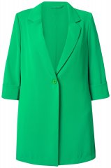 Ulla Popken 836165 Blazer largo con manga 3/4 Verde