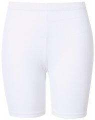 Ulla Popken 836805 Pantalón corto antirrozaduras de lunares Blanco