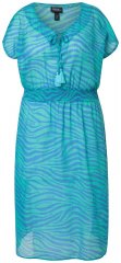 Ulla Popken 838483 Vestido con estampado animal Turquesa
