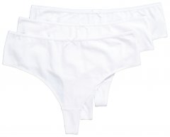 Ulla Popken 838637 Tangas pack de 3 Blanco