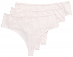 Ulla Popken 838637 Tangas pack de 3 Beige