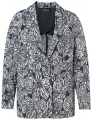 Ulla Popken 838656 Blazer de flores Blanco