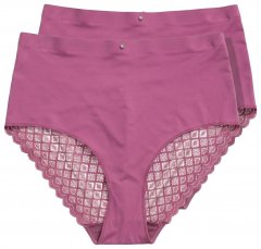 Ulla Popken 838675 Bragas de talle alto Morado oscuro