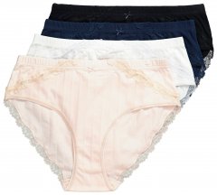 Ulla Popken 839167 Bragas con encaje pack de 4 Multicolor