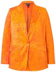Ulla Popken 839607 Blazer de satén estampado Naranja claro