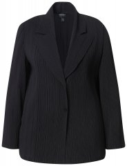 Ulla Popken 839843 Blazer plisado Negro