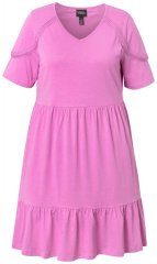 Ulla Popken 840115 Vestido de jersey de manga corta Rosa