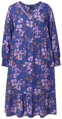 Ulla Popken 841873 Vestido midi de flores Azul marino