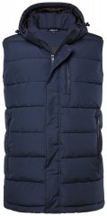 Men+ 433 Chaleco acolchado con capucha Azul marino