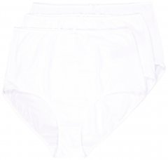Ulla Popken 842435 Bragas de talle alto pack de 3 Blanco
