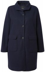 Ulla Popken 843058 Abrigo de lana Azul marino