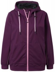Ulla Popken 843186 Chaqueta softshell repelente al agua con reflectantes Burdeos