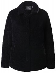 Ulla Popken 843244 Chaqueta de terciopelo Negro