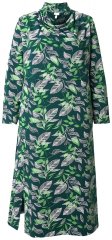 Ulla Popken 843496 Vestido de felpa estampado Coral