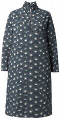 Ulla Popken 843506 Vestido de felpa estampado Negro