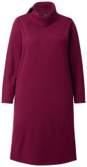 Ulla Popken 843627 Vestido de punto de manga larga con cuello alto Burdeos