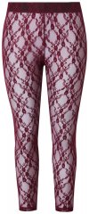 Ulla Popken 844543 Medias con encaje Burdeos
