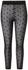 Ulla Popken 844970 Leggings de media con estampado Negro