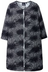 Ulla Popken 844981 Blazer texturizado con cuello redondo Negro
