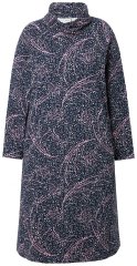 Ulla Popken 844993 Vestido de felpa estampado Azul marino