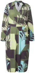 Ulla Popken 845122 Vestido midi estampado con bolsillos Turquesa