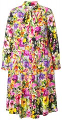 Ulla Popken 845512 Vestido camisero de flores Rojo baya