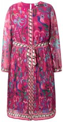 Ulla Popken 845649 Vestido midi de manga larga Rojo baya