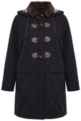 Ulla Popken 846278 Abrigo softshell Negro