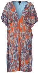 Ulla Popken 846826 Vestido con estampado animal Naranja