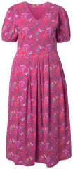 Ulla Popken 847409 Vestido largo estampado Rojo baya