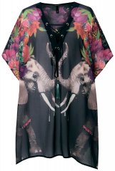 Ulla Popken 847698 Vestido estampado Negro