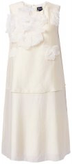 Ulla Popken 847918 Vestido de gasa de flores Blanco roto