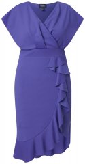 Ulla Popken 848120 Vestido con volantes Lila
