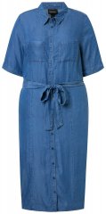 Ulla Popken 848491 Vestido camisero Azul denim