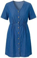 Ulla Popken 848597 Vestido camisero Azul denim
