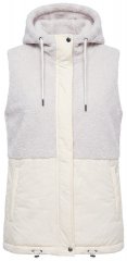 Ulla Popken 848729 Chaleco con capucha Blanco roto